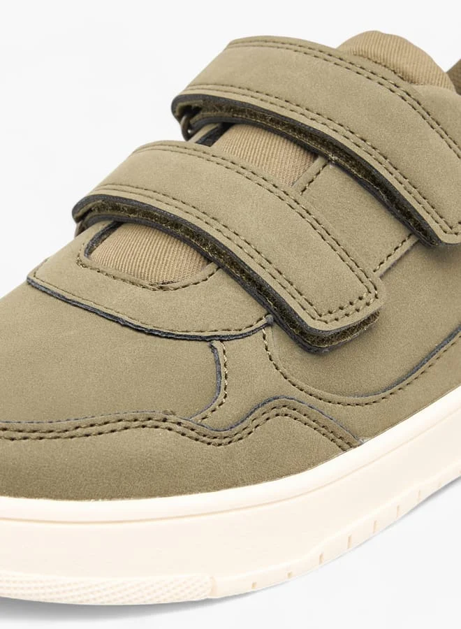 Mister Duchini Boys Panelled Sneakers With Hook And Loop Closure