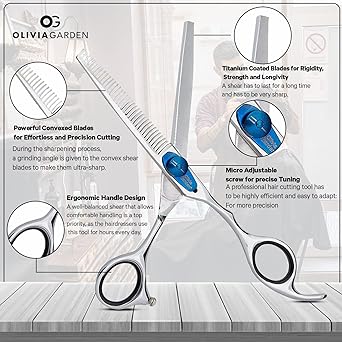 Olivia Garden Xtreme 575 Right Hand Scissors Ergonomic Handle Adjustable Tension Perfect for Beginners Students - Image 3