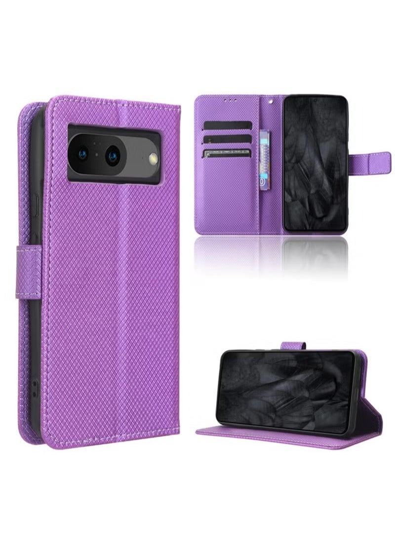 X-level Google Pixel 8 Case Cover with Full Body Camera Len Protector PU Leather Wallet Card Holder Shockproof Protective Back Cover with Release Hand Phone Holder Daily Video Kickstand  - Image 2
