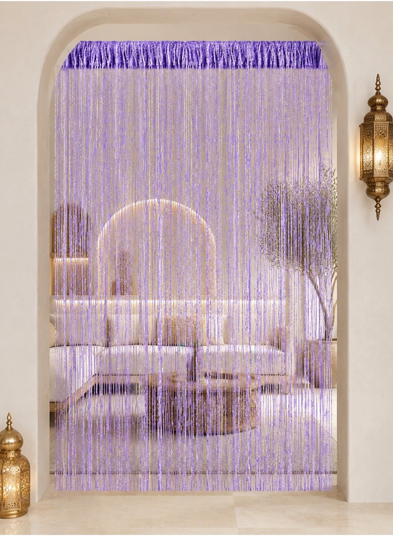 فلاش الستائر 1x2m الأرجواني الشريط سو تدفق الفصل الغرفة مناسبة للمنزل، حفلات الزفاف، الحفلات، مقهى (1 حزمة) - Image 1