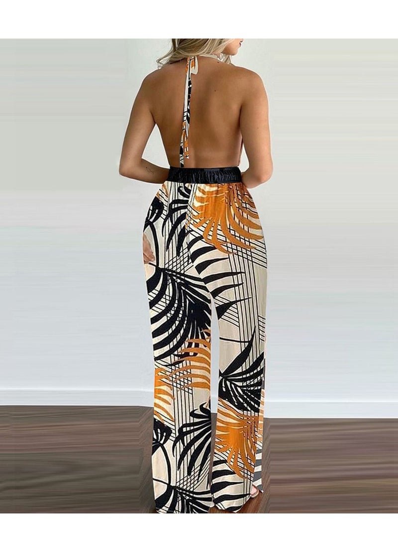 Loquat Women's New Fashion Digital Printed Colorful Jumpsuit - Image 2