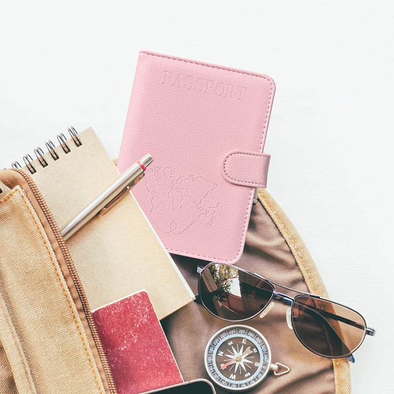 ACdream Passport Holder for Travel Essentials, Rfid Blocking Passport Wallet Cover Case for Travel Must Haves Accessories, Book Holders for Women & Men- Pink - Image 3