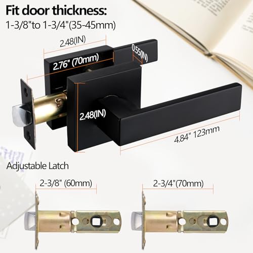 NEWBANG Solid Door Lever Handle Matte Black Finish - Image 3
