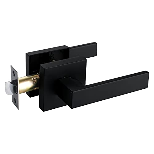 NEWBANG Solid Door Lever Handle Matte Black Finish - Image 1