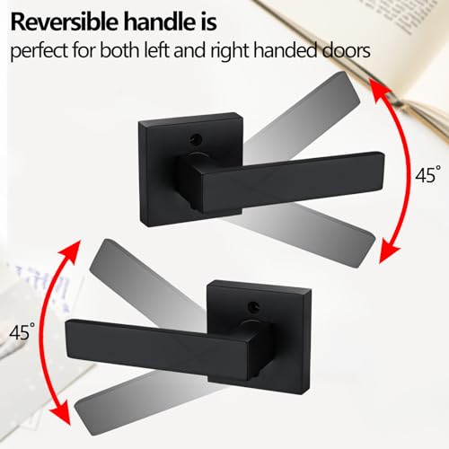 NEWBANG Solid Door Lever Handle Matte Black Finish - Image 4