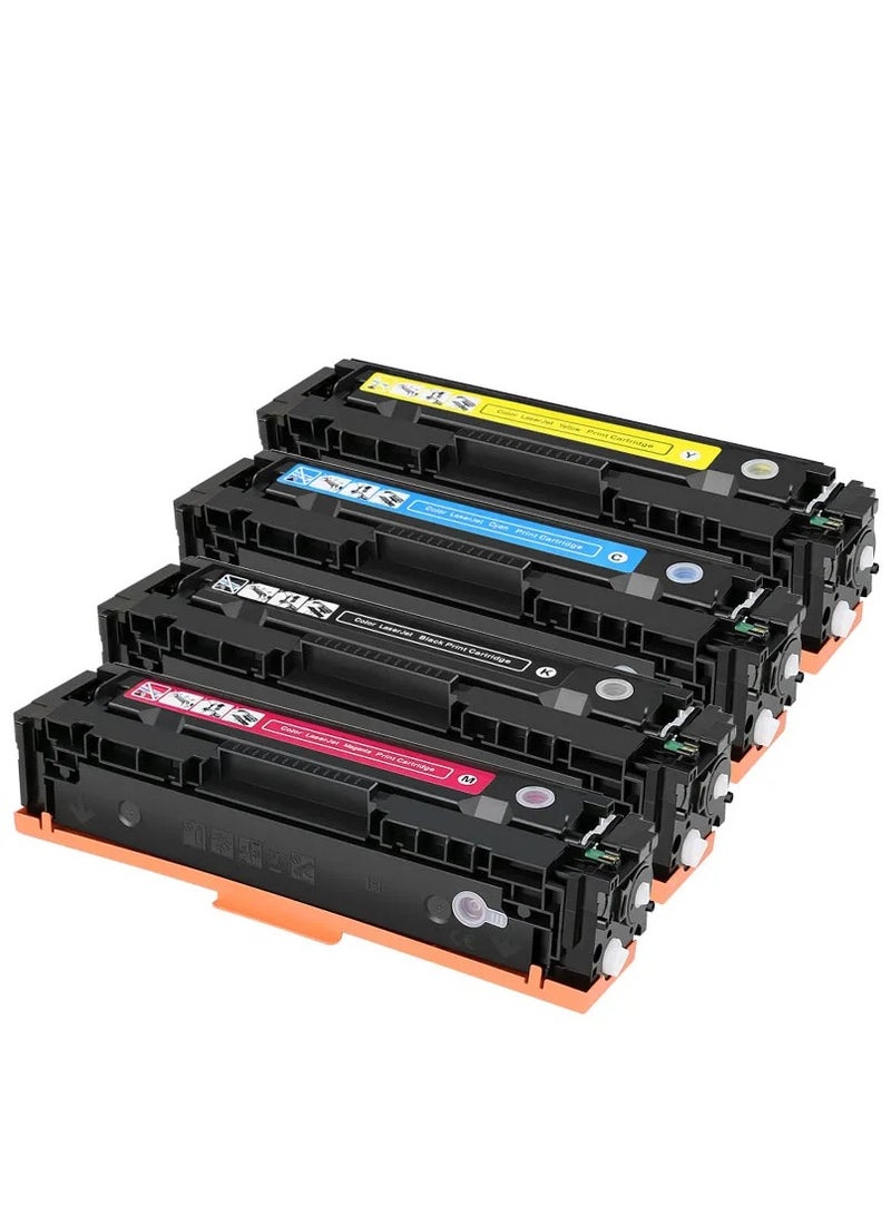 روكسي خراطيش حبر ROXY 205X/205A متوافقة  لطابعات HP CF530X، CF531X، CF532X، CF533X Color LaserJet Pro MFP M181FW، M180N، M180 Pro، M154a، M154nw a M154nw (أسود، سماوي، أرجواني، أصفر) - Image 3