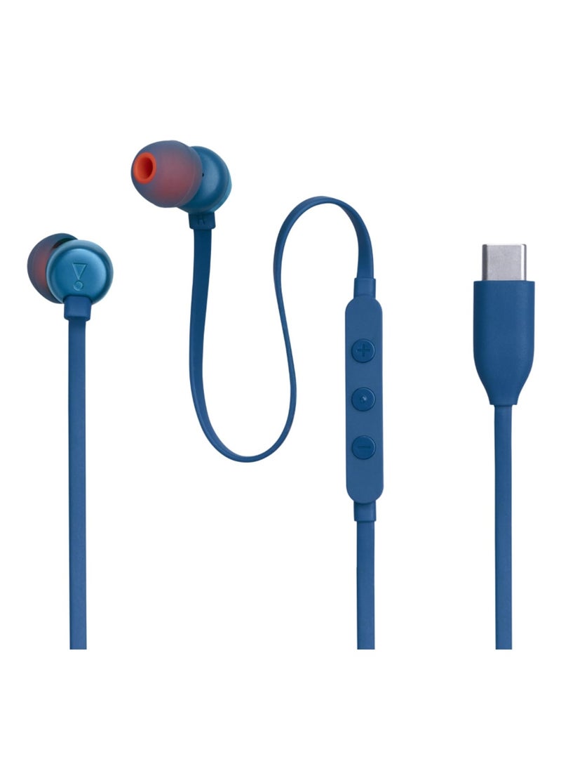 سماعات أذن سلكية Blue Tune 310C USB-C مع صوت عالي الدقة، وصوت جهير نقي، و3 أوضاع معادل صوت مُعدّة مسبقًا، وميكروفون مدمج وجهاز تحكم عن بُعد بثلاثة أزرار، وكابل مقاوم للتشابك - 31OC - Image 1