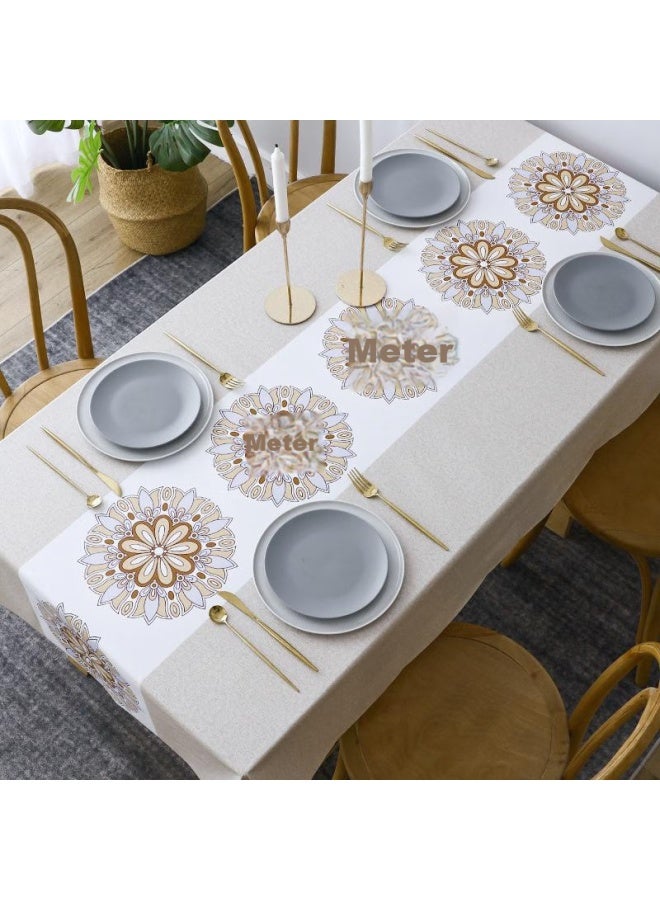 Moon Time Mengting Tablecloth, Fabric, Waterproof, Oil-resistant, Washable, Rectangular Table Cover, Pvc Table Mat, 140*180cm - Image 1