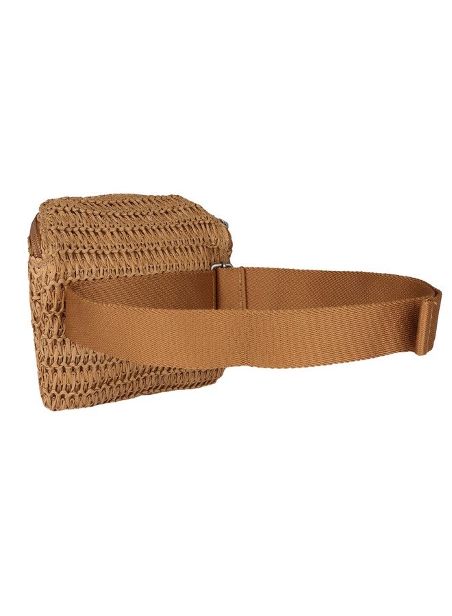 Roxy Women's Sling Bag | Crochet | Woven | Fanny Pack | Waist Bag | Travel | Beach | Vacation | Natural, Natural, 1.1L, Spotless Sunnies Fanny Pack - Image 3