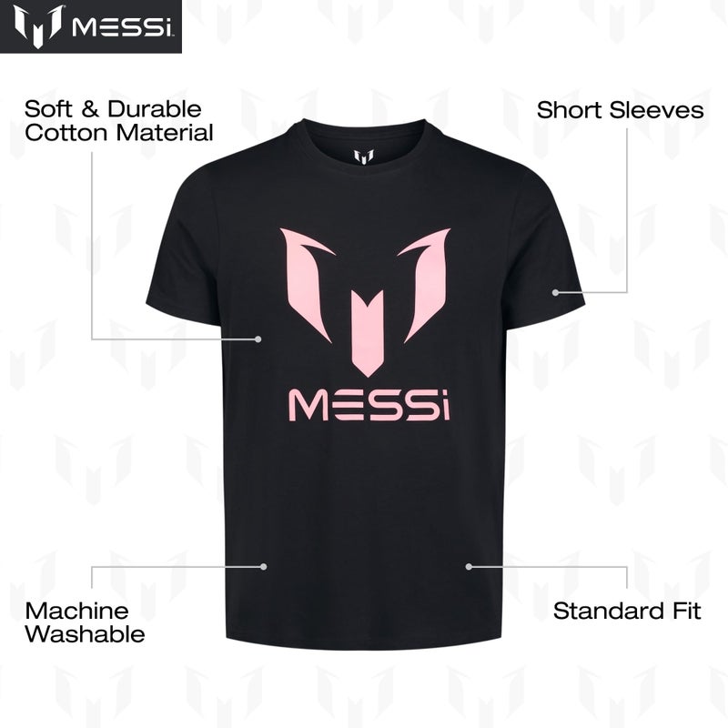 Messi Men's Wingstar Logo Tee, Lifestyle Short Sleeve T-Shirt, Standard Fit with Graphic - Image 3