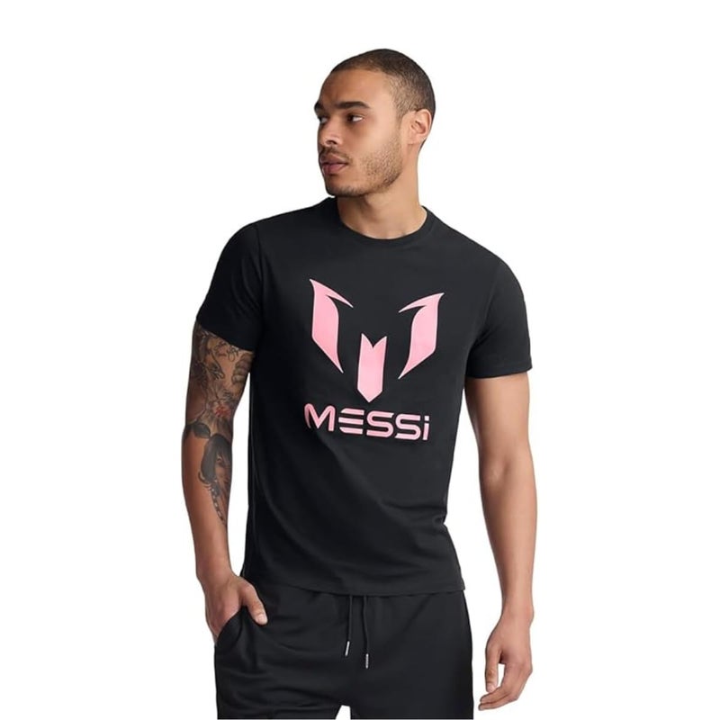 Messi Men's Wingstar Logo Tee, Lifestyle Short Sleeve T-Shirt, Standard Fit with Graphic - Image 2