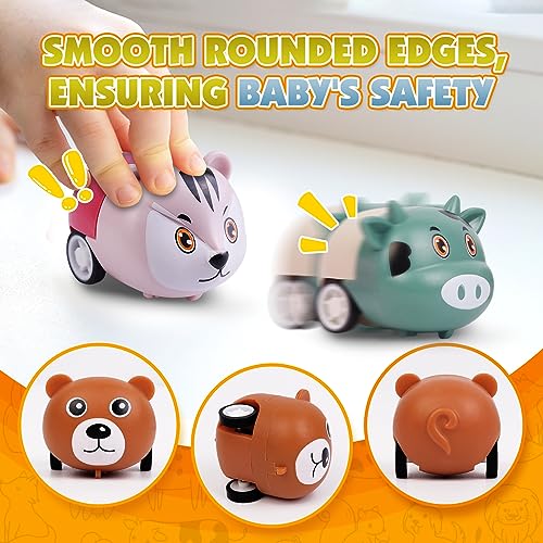 estardaa 36 pcs Animals Pull Back Cars Mini Vehicles Toy Small Cars Pull Back Racing Vehicles Set Mini Toy Cars Carnival Prizes Goodie Bag Stuffers Mini Car Party Favors for Kids - Image 5
