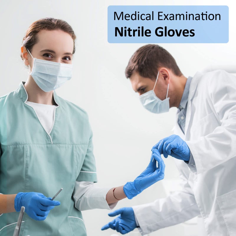 Schneider Nitrile Exam Gloves, 4mil, Blue, XL 50-ct Box, Gloves Disposable Latex-Free, Medical Gloves, Cleaning Gloves, Food Safe Rubber Gloves for Cooking & Food Prep, Powder-Free, Non-Sterile - Image 4