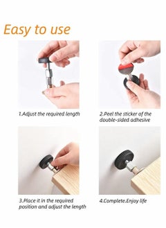 KASTWAVE Adjustable Threaded Bed Frame Anti-Shake Tool for Bed, Headboard stoppers, Bedside Headboards Prevent loosening Fixer, 4pc, 28-110mm, Easy Install  - Image 3