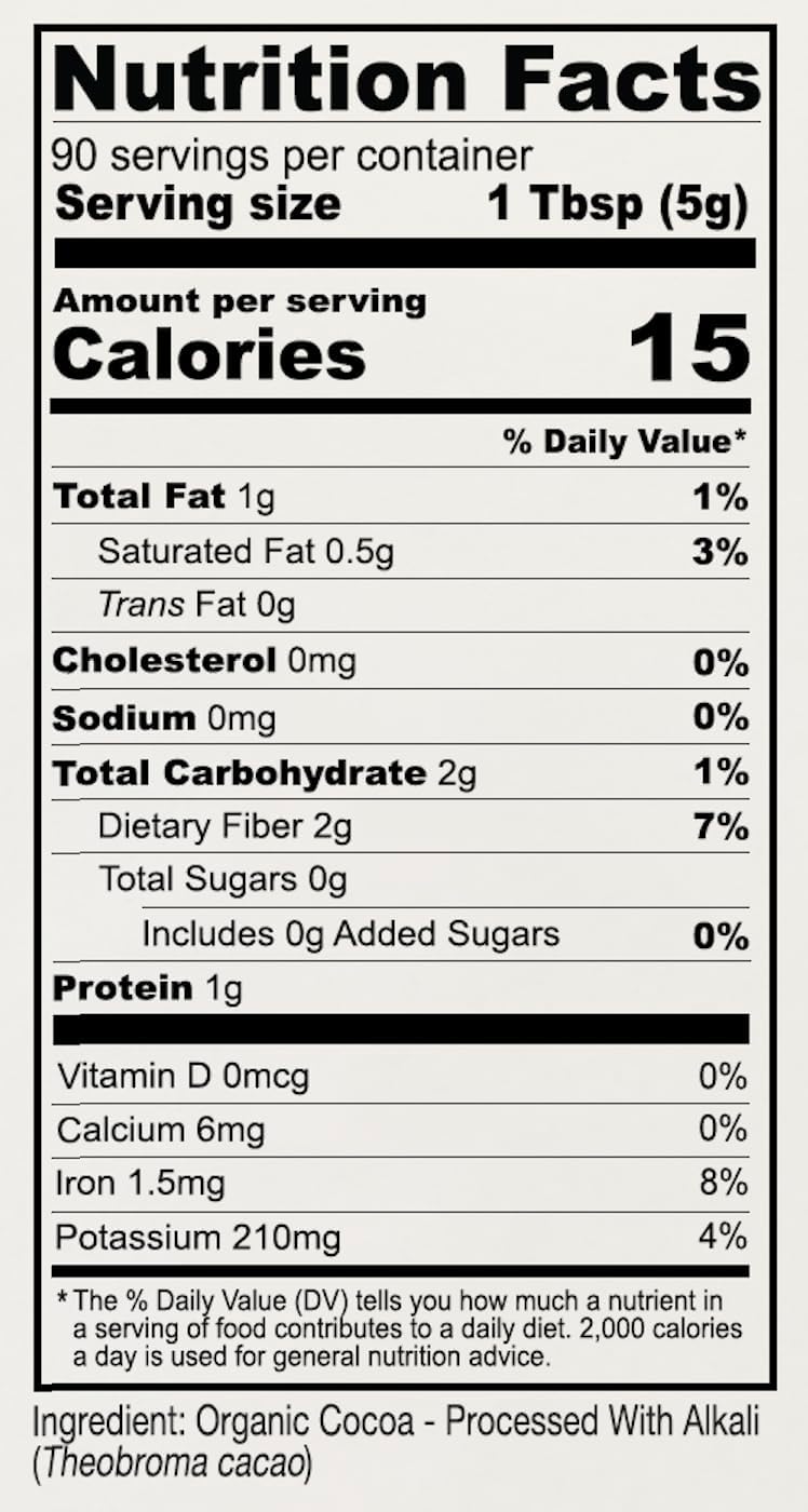 Anthony's Organic Culinary Grade Cocoa Powder - Extra Rich Dutch Processed Cocoa, 1 lb (454g), Gluten Free, Non-GMO, Keto Friendly - Image 3