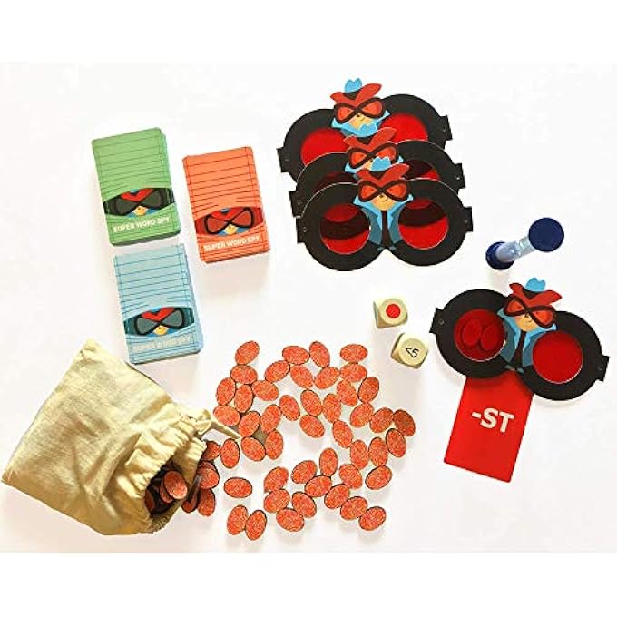 CHALK AND CHUCKLES Super Word Spy FastPaced Word Game for Kids  Adults Age 899 Family Game with Decoder Glasses Letters  Missions Educational Spelling  Vocabulary Board Game - Image 3