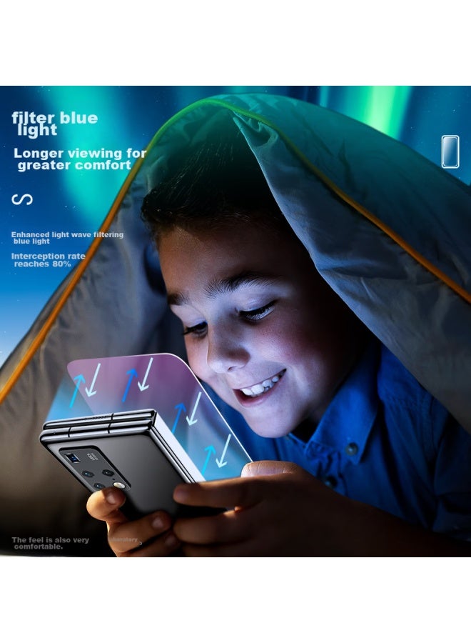 ISKA Yisika Tempered Glass Screen Protector For Huawei Mate X2, Mate X2 Collector's Edition Foldable Anti-blue Light Glass Phone Protective Film, Hd Full Screen Strong Anti-fingerprint Shatterproof Jm299 - Image 3