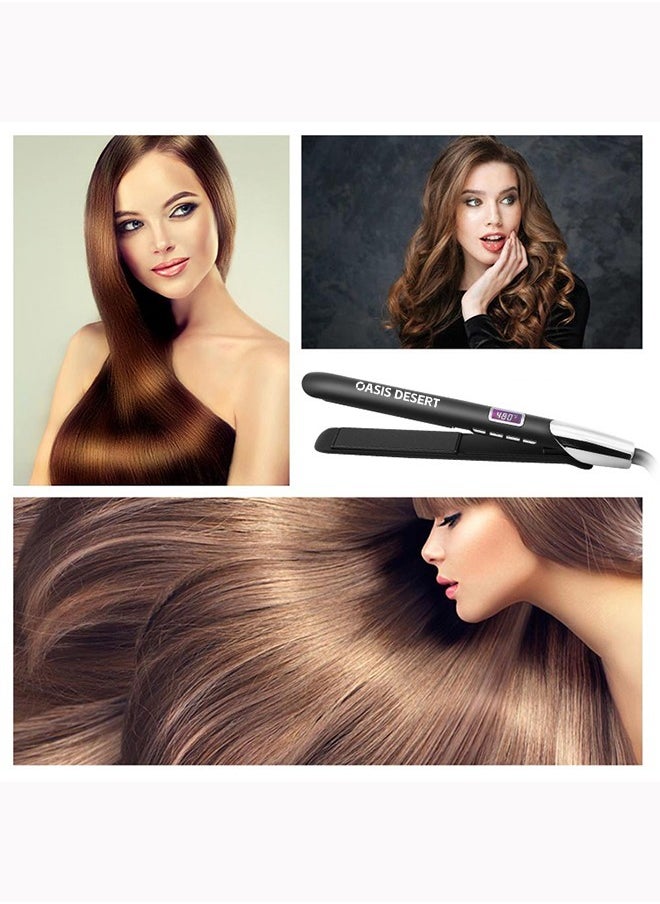 OASIS DESERT - 2-In-1 Straightener And Curler, 30-Second Digital Display Heating Up To 480°F - Image 1