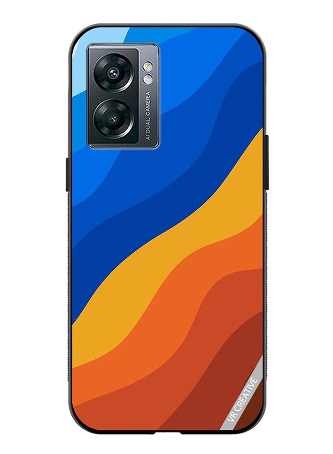 VR CREATIVE Protective Case Cover For Oppo A57 5G Waves Design Multicolour - Image 1