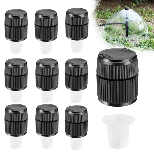 FULAIERGD 10 Pack Sprinkler Bubbler Heads Adjustable Water Flow Mushroom Irrigation Bubbler Head for 1/2 inch Male Thread,Drip Irrigation Spray Emitters Heads for Tree,Shrubs,Garden Watering System - Image 1