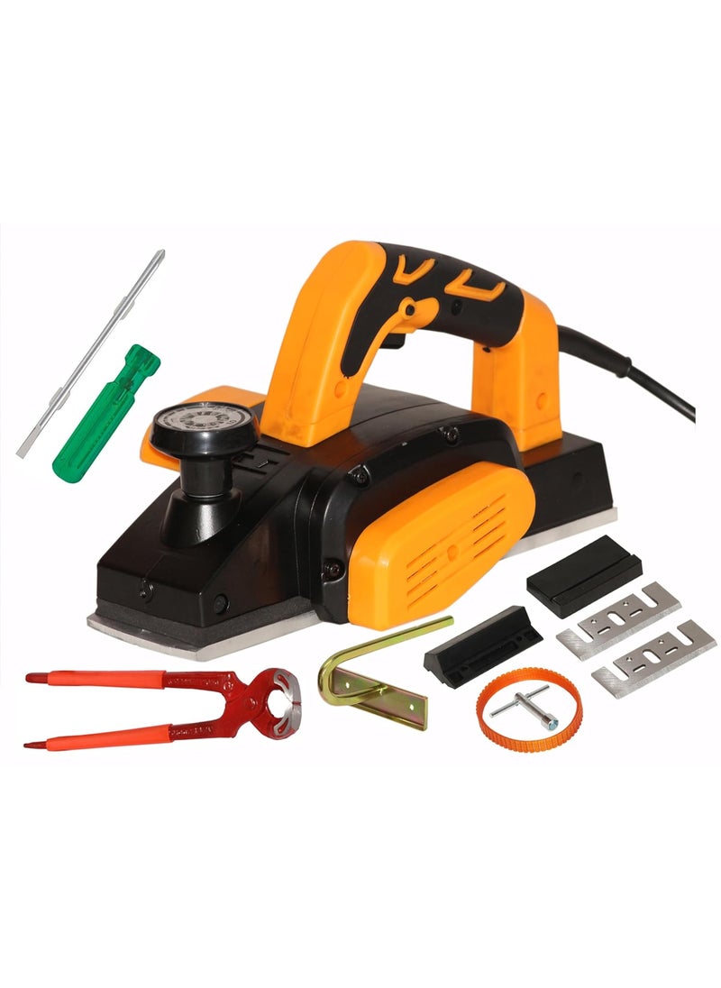Digital Craft Digital Craft Wood Planer 800W Machine of Carpentry HighPower Electric Planer Professional Woodworking Machine Electric Wood Planer Machine 82mm8Inch Pincer Plier6Inch 2 In 1 Screw Driver 
