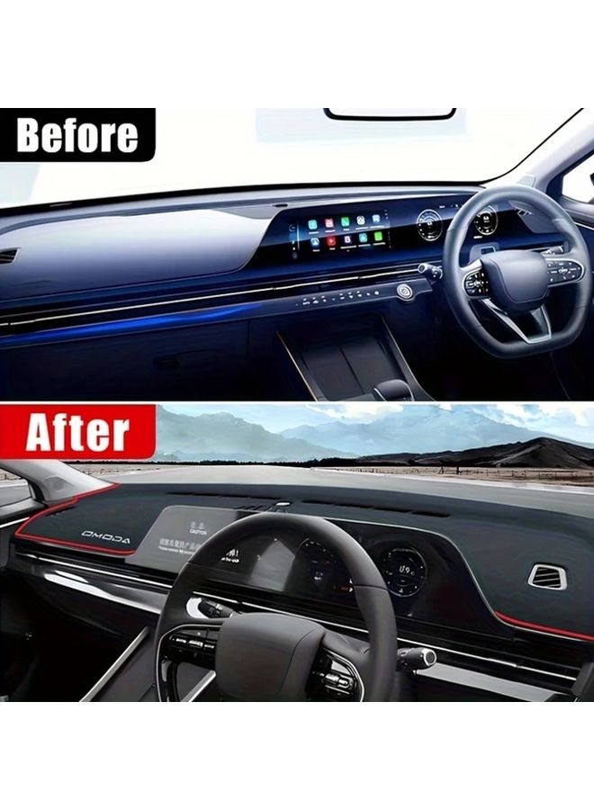 Black Red Dashboard Cover for Chery Omoda 5 C5 FX EV 2022 2023 2024 Anti UV Sun Shade Non Slip Mat - Image 2