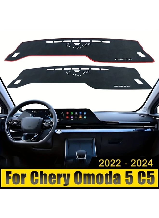 Black Red Dashboard Cover for Chery Omoda 5 C5 FX EV 2022 2023 2024 Anti UV Sun Shade Non Slip Mat - Image 1
