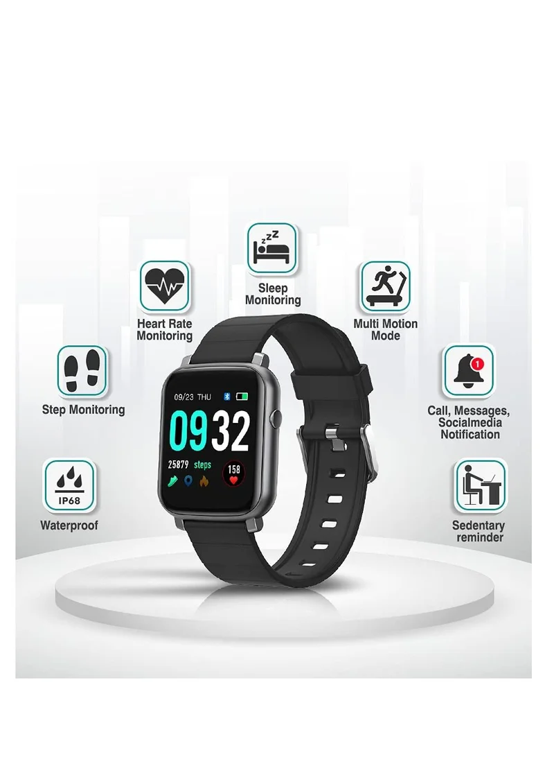 French Connection French Connection F1 Unisex Smartwatch With Heart Rate & Blood Pressure Monitoring And Silicone Strap - F1-C - 42 mm