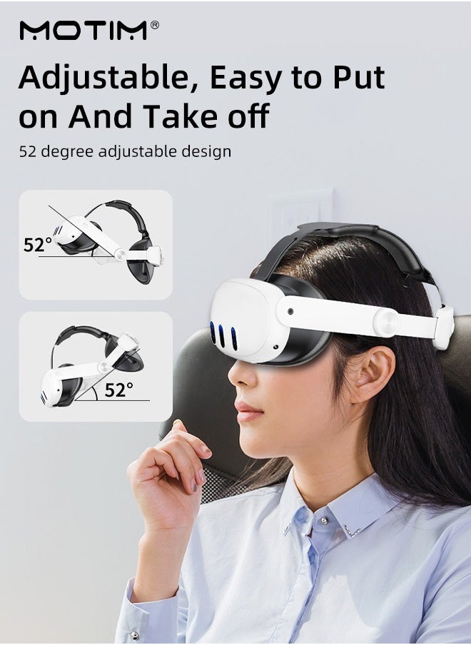 Motim Comfort Head Strap Compatible with Meta Quest 3, Adjustable Headband Accessories Replacement Elite Strap for Enhanced Comfort Support, Ergonomic Adjustable Headstrap  - Image 2