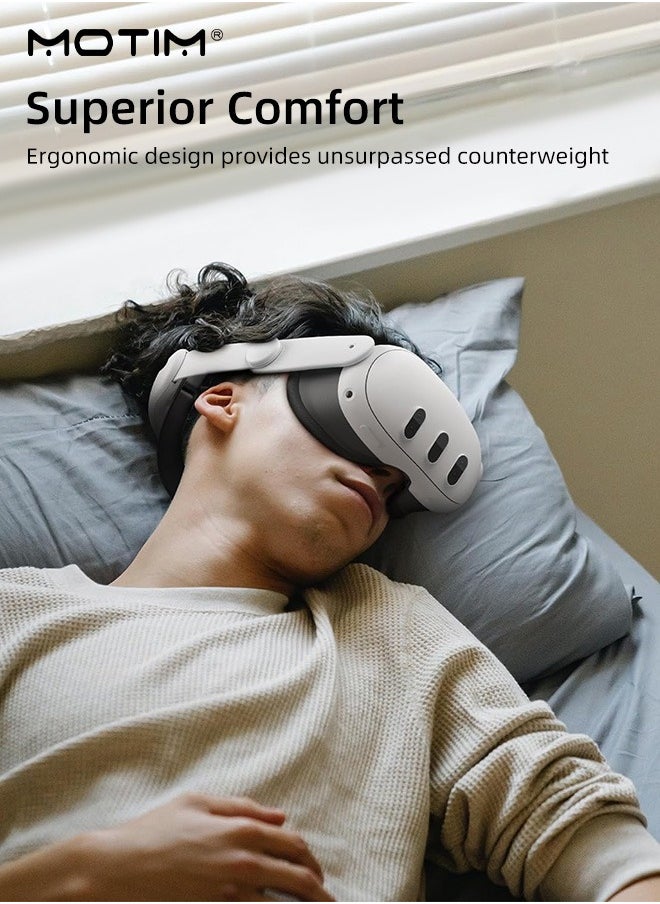 Motim Comfort Head Strap Compatible with Meta Quest 3, Adjustable Headband Accessories Replacement Elite Strap for Enhanced Comfort Support, Ergonomic Adjustable Headstrap  - Image 4