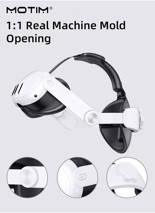 Motim Comfort Head Strap Compatible with Meta Quest 3, Adjustable Headband Accessories Replacement Elite Strap for Enhanced Comfort Support, Ergonomic Adjustable Headstrap  - Image 5