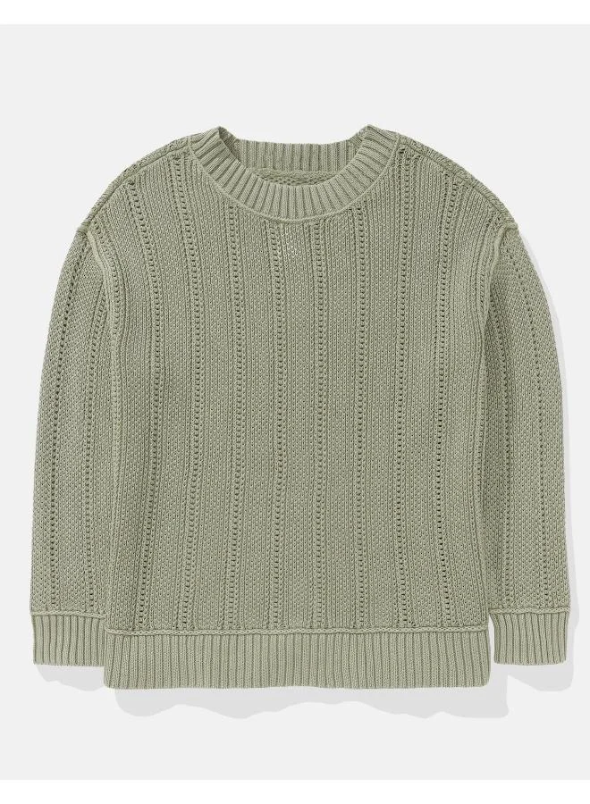 امريكان ايجل كنزة واسعة بياقة دائرية