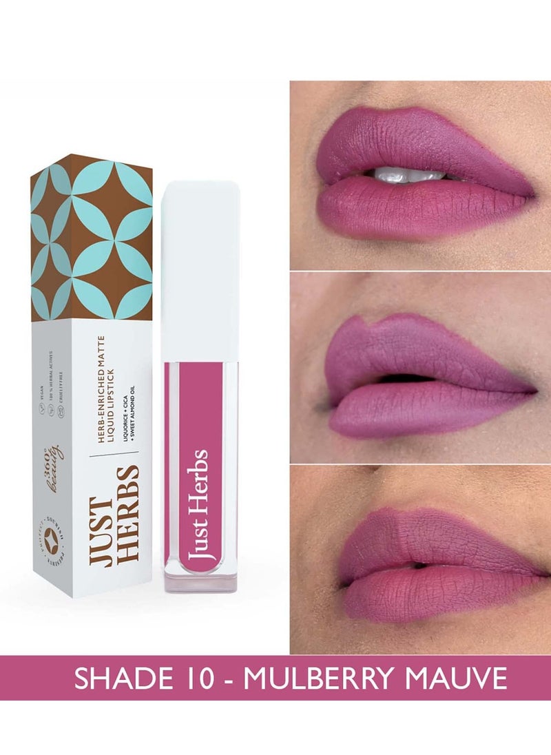 Just Herbs Just Herbs Ayurvedic Creamy Matte Long Lasting Liquid Lipstick  - Image 2