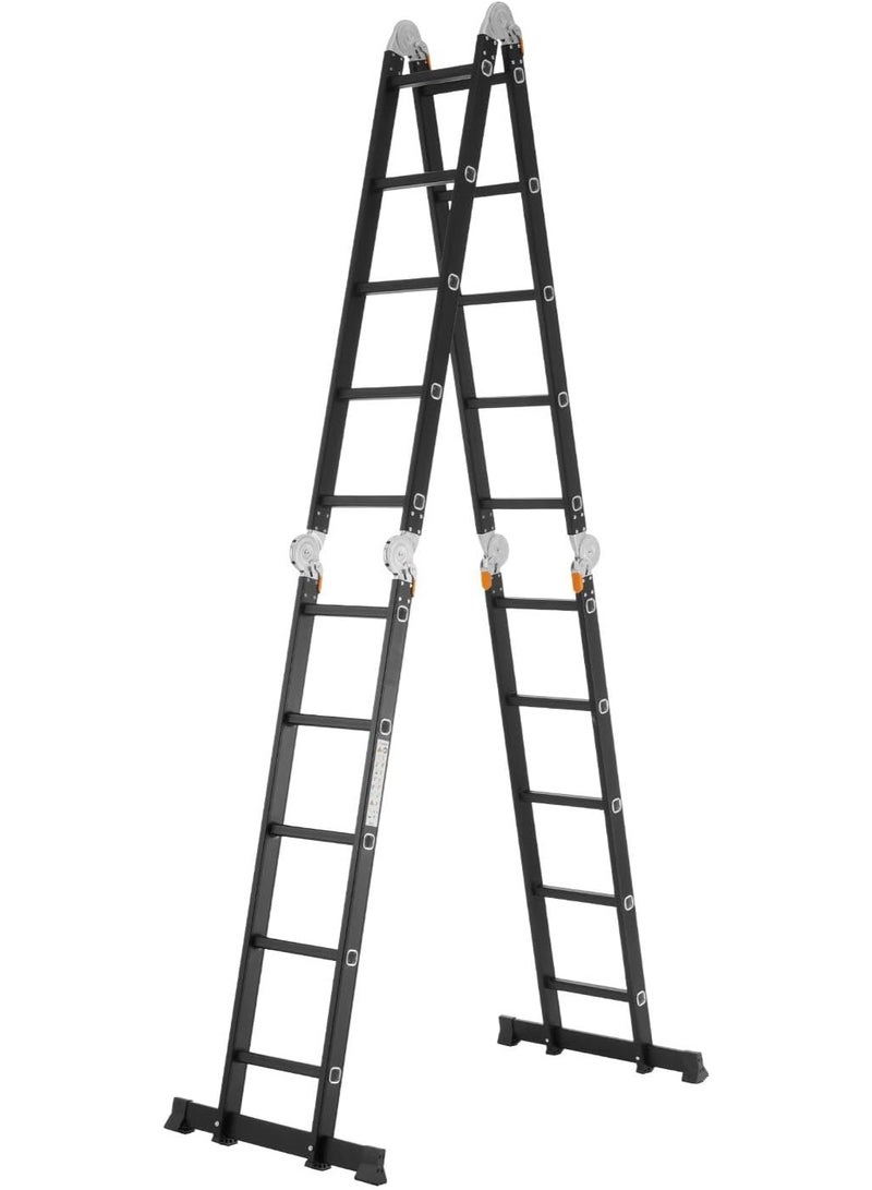 Egardenkart Egardenkart Multi-Purpose Aluminum Folding Ladder - Portable, Adjustable, Safe, and Durable for Home, Work, and Outdoor Use (4x5-5.8mtrs)  - Image 5