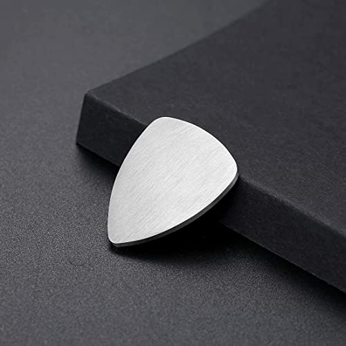 Street27® Guitar Pick I Pick You Always Forever Letter Titanium Steel Guitar Pick Necklace Music Jewelry Pendant Gift DIY for Electric Acoustic Bass Guitar - Image 3