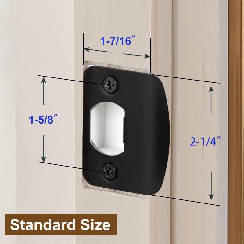 Mosecyou Door Latch Restorer Strike Plates  Standard Striker Plates With Backing Sub-Plates And Repair Kits  Strike Opening Reinforcement(Gold  2 Pack) - Image 2