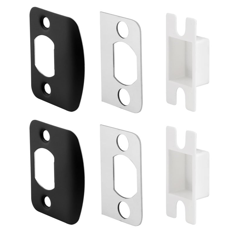 Mosecyou Door Latch Restorer Strike Plates  Standard Striker Plates With Backing Sub-Plates And Repair Kits  Strike Opening Reinforcement(Gold  2 Pack) - Image 1