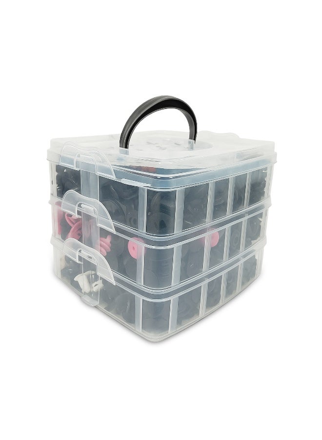 680 PCS Car Retainer Clip Kit Universal Auto Fastener Clips Push Type Bumper Door Trim Panel Retainer Assortment with Storage Box - Image 1