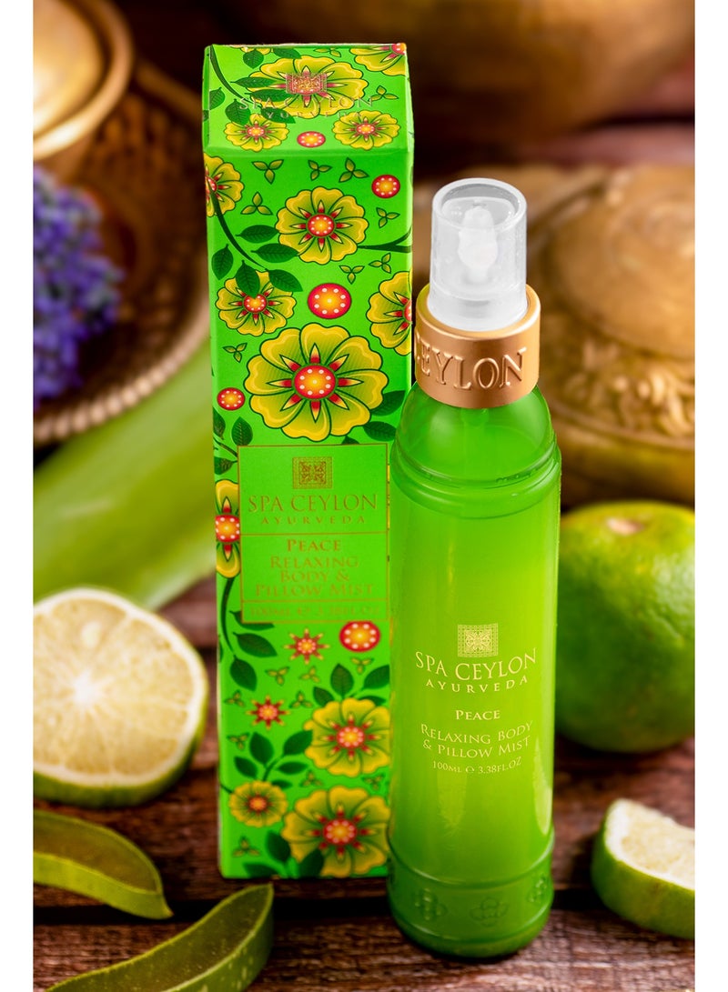 spa ceylon Peace Relaxing Body And Pillow Mist | Herbal Spray With Lemongrass, Lavender And Peppermint | Hydrating & Calming | Vegan & Cruelty-Free | 100ml - Image 4