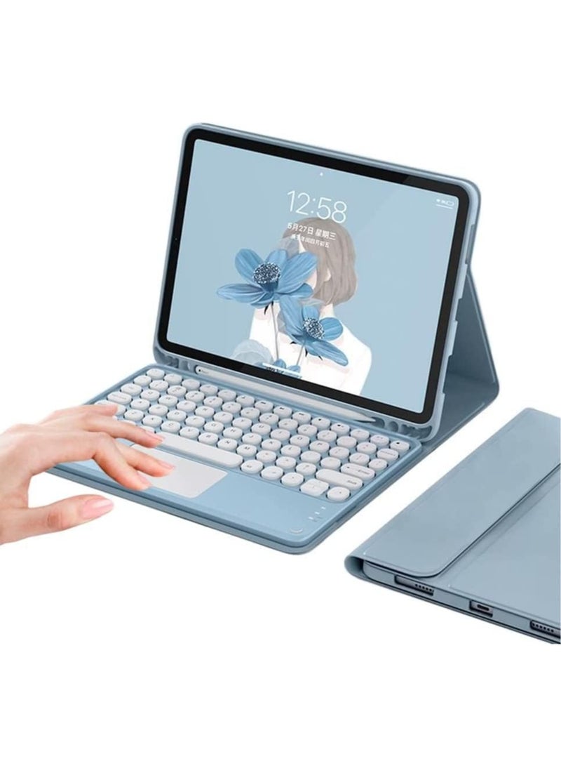 General Arabic and English Keyboard for iPad 11th Generation Case 11 Inch 2025 -Touchpad Detachable Keyboard -Slim Leather Folio Smart Cover for iPad 11th Gen  - Image 1