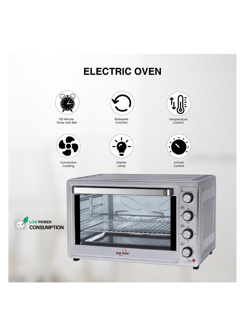 STAR TRACK STAR TRACK 100L Electric Oven with Self-Clean, Rotisserie, Convection, 120-Min Timer, 2200W, 8 Stainless Steel Heating Elements  - Image 2