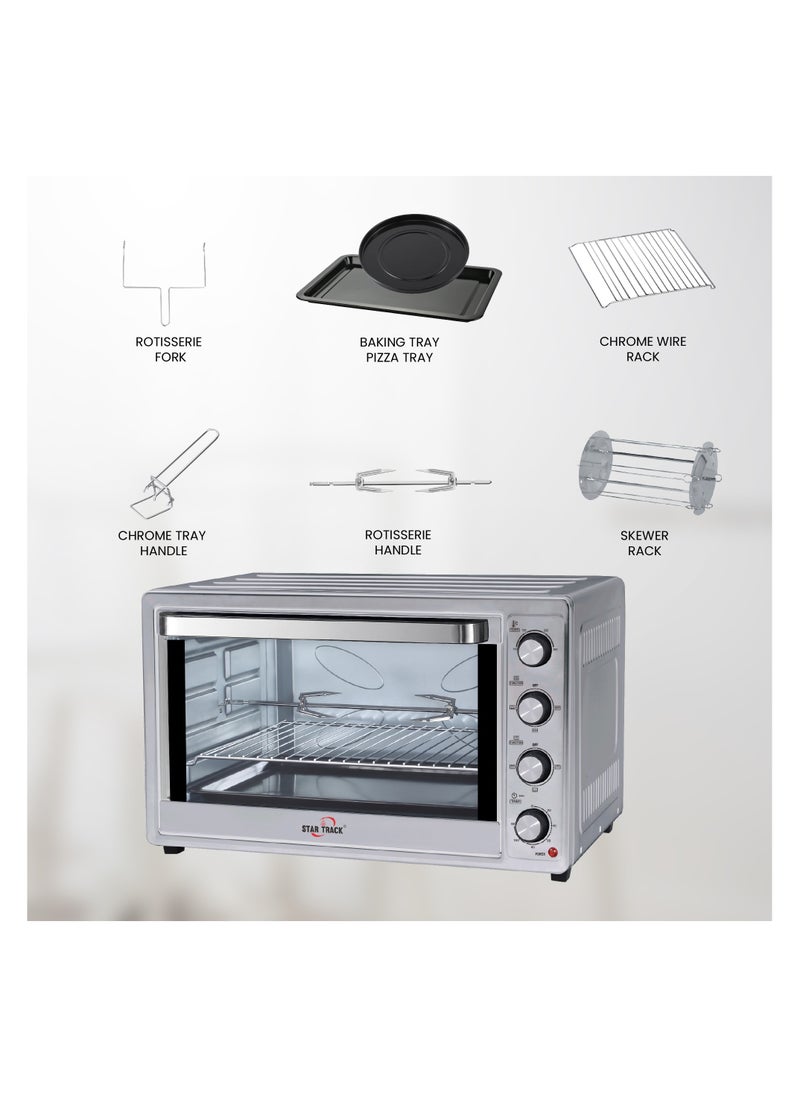 STAR TRACK STAR TRACK 100L Electric Oven with Self-Clean, Rotisserie, Convection, 120-Min Timer, 2200W, 8 Stainless Steel Heating Elements  - Image 3