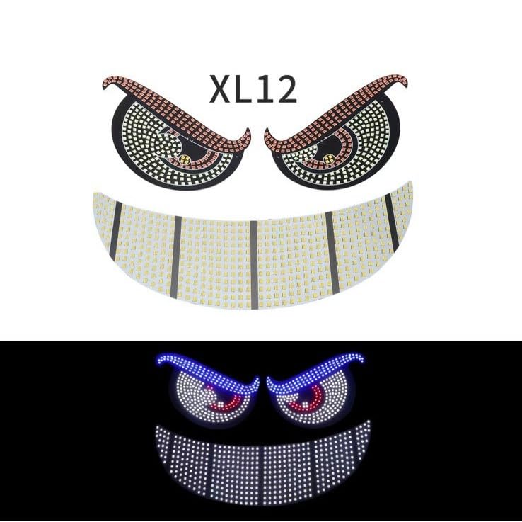 AutoBizarre Devil Eyes LED Lights for Car Windshield Led Panel with USB for Car Rear Window Universal for All Cars, Vans, Trucks, etc (Blue Red White) - Image 2