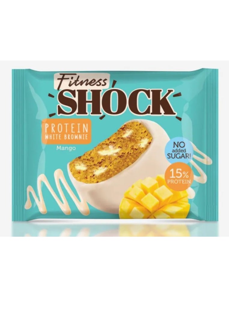 Fitness Shock Fitness Shock Protein White Brownie Mango 10x50g – Power-Packed Protein for Fitness Enthusiasts  - Image 2