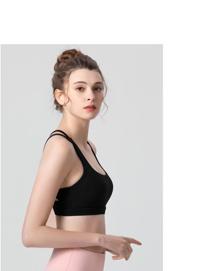 Loquat Yoga Sports Running Fitness Vest Black 