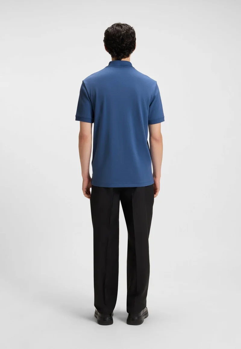 HUGO Cotton-piqué polo shirt with contrast logo
