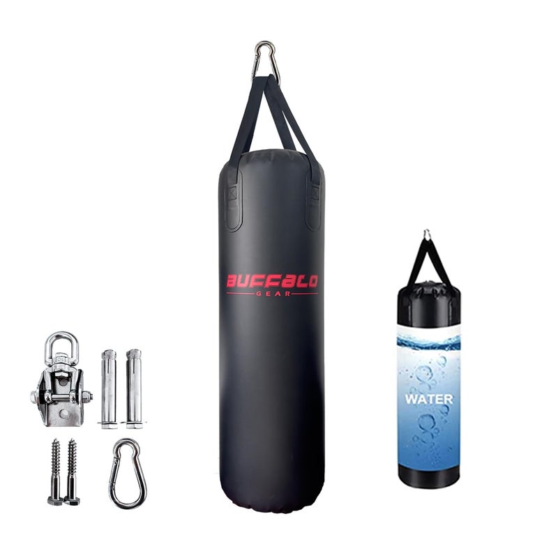 Buffalo Gear Water Punching Bag,165LB Adjustable Heavy Punching Bag Boxing Bag Kickboxing Bag for Adults Teens Training Bag for Fitness - Image 1
