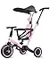newyoo Tricycle for Toddlers 13 Toddler Tricycle with Push Handle and Canopy Toddler Bike Birthday Gift and Toys for Girl and Boy 6 in 1 Baby Trike Balance Bike TR009 Pink - Image 2