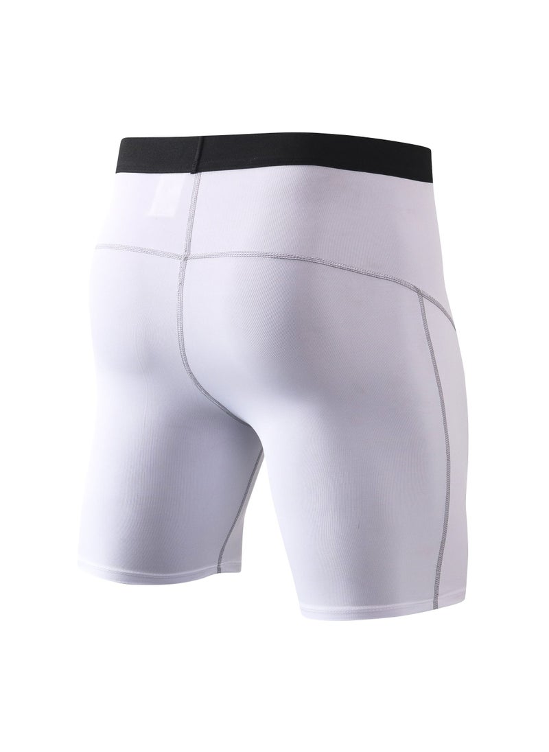Loquat - Men Quick Dry Breathable Elastic Shorts White - Image 1