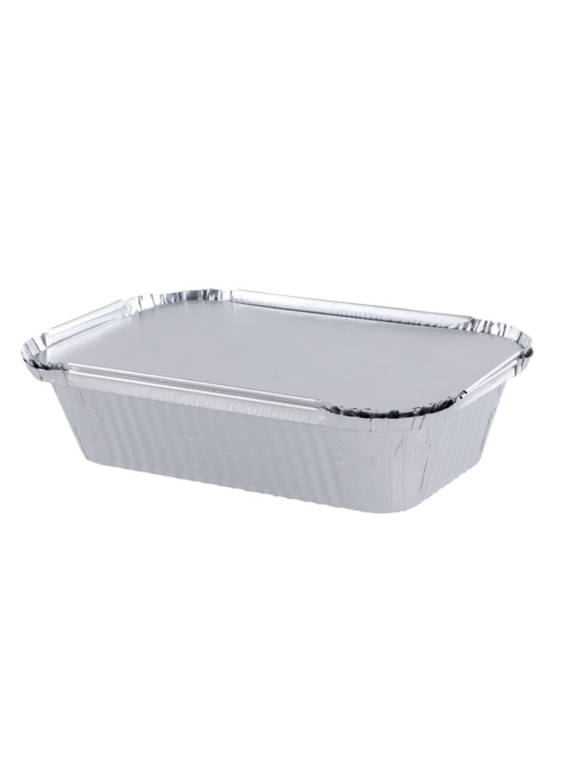 Richoos Aluminum Disposable Container 8368 75 pcs – Sturdy, Food-Safe, Freezing, and Serving Hot or Cold Meals - Image 3